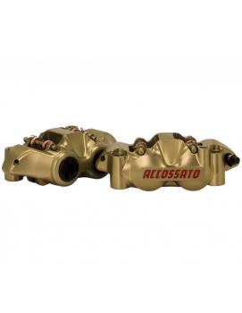 ACCOSSATO PZ001 Racing Monoblock CNC Bremssättel 108mm mit Titankolben - Farbe: gold eloxiert